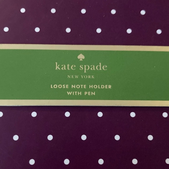 Kate Spade Purple Polka Dot Note Holder with Pen.Brand new & never used - Picture 2 of 5